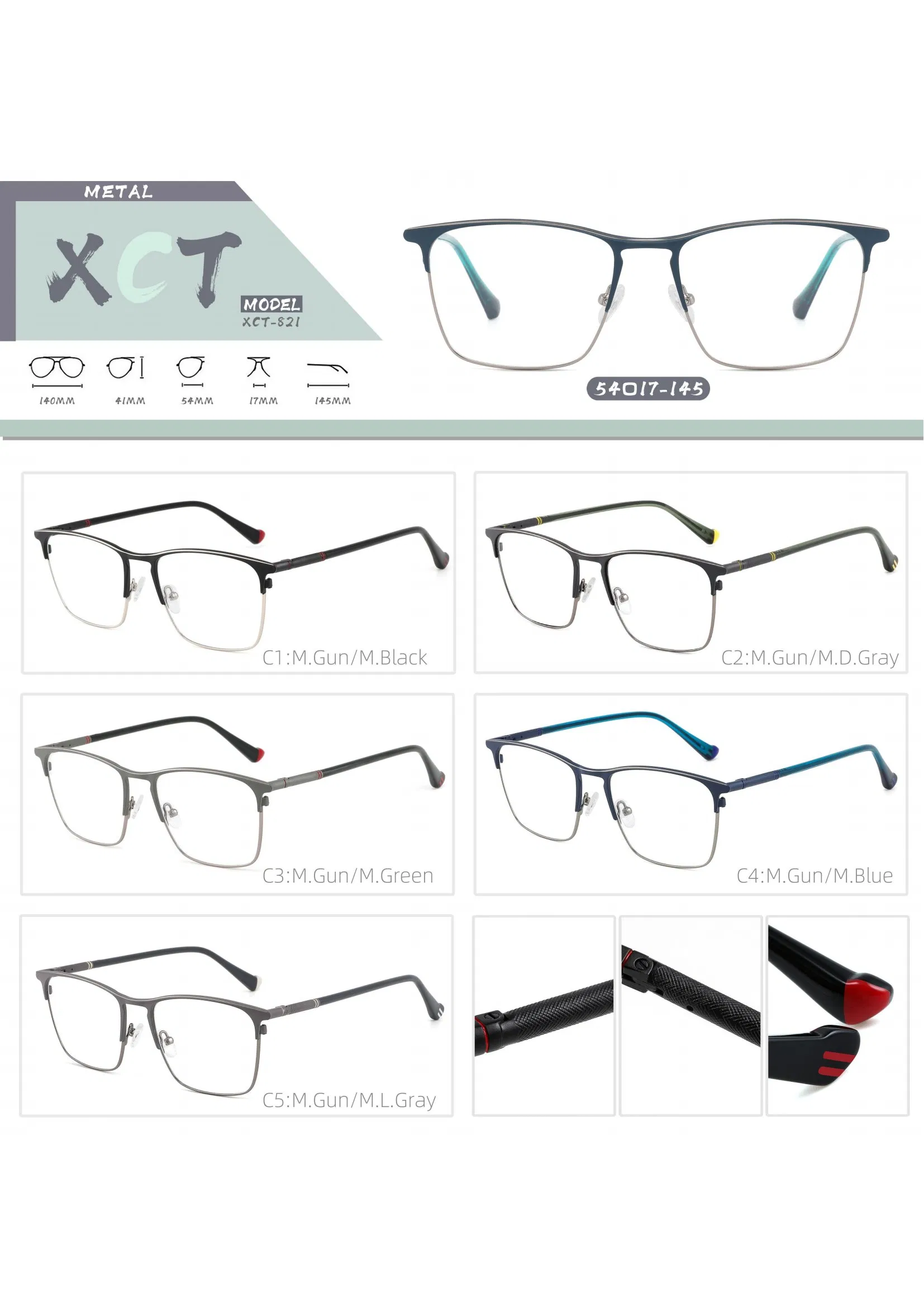 Wholesale Vintage Square Metal Glasses Double Bridge Glasses Eyewear Optical Eyeglasses