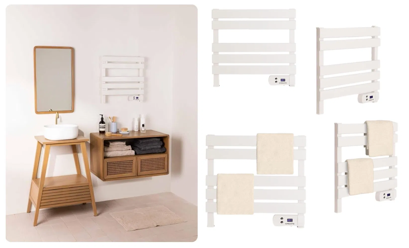 Customized Size and Color for Heated Towel Warmer Can Be Portable