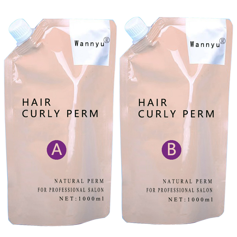 Hair Curly Perm Kit Include Hair Soften Cream and Liquid Hair Curly Lotion for Professional Salon Use