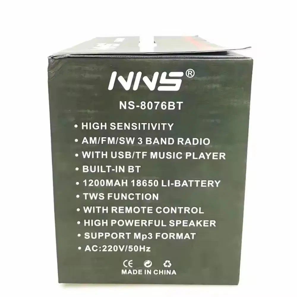 Настольная Bluetooth-колонка NS-8076BT с FM-радио