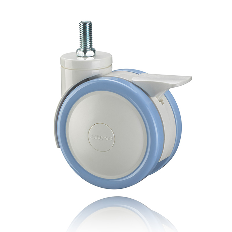 3" 4" 5" Top Plate Swivel Quiet Medical Nursing Bed Caster Wheels