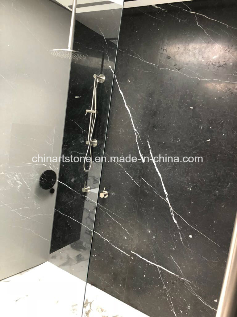 Nature Black Marble Tile for Bathroom Wall