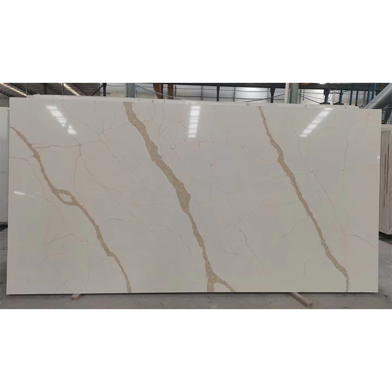 Calacatta Grey/White Polished Engineered Stone Quartz Big Slabs