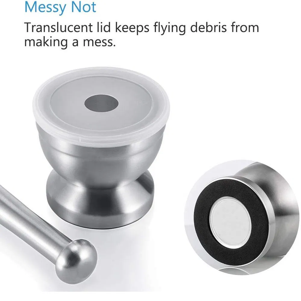 Ступка с пестиком из нержавеющей стали для специй и чеснока
