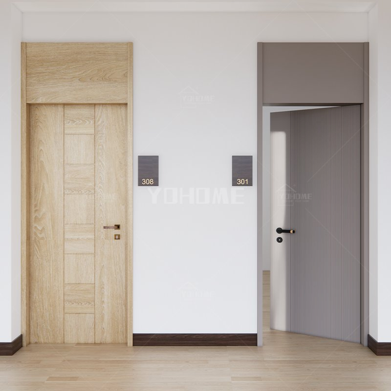 China Top Manufacturer Custom Solid Wooden Doors for Interior Pre Hung Wood Doors Internal Doors to Homes Hotel Soundproof Bedroom Doors