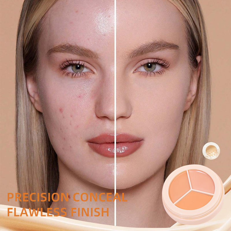 Ty-2026 Good Quality High Definition Private Label Bronzer Makeup Matte Finished 3 In1 Concealer Cream