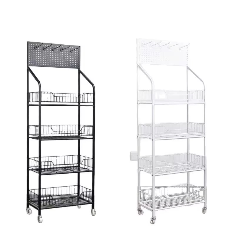 Metal Snack Display Racks Supermarkets Grocery Store Shelves Effective Product Display