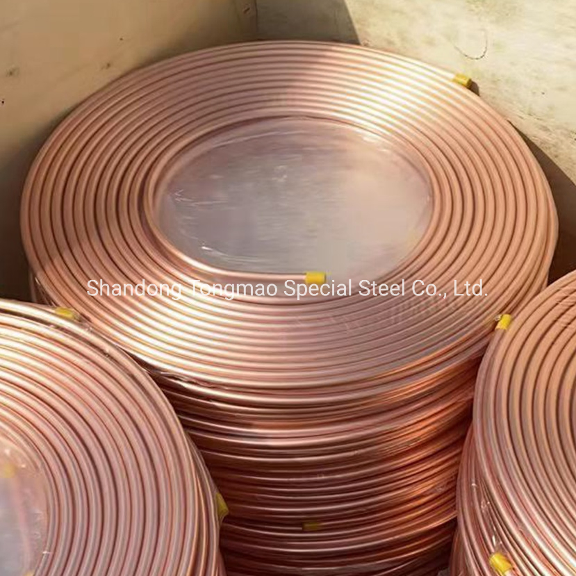 Spot Supplies C12200 Soft Seamless Copper Pipe Tube /Red Bright/ Brass Tube /Pipe Coated Steel Bundy Tube for Refrigeration Part Copper Strip/Coil/Tube/Pipe