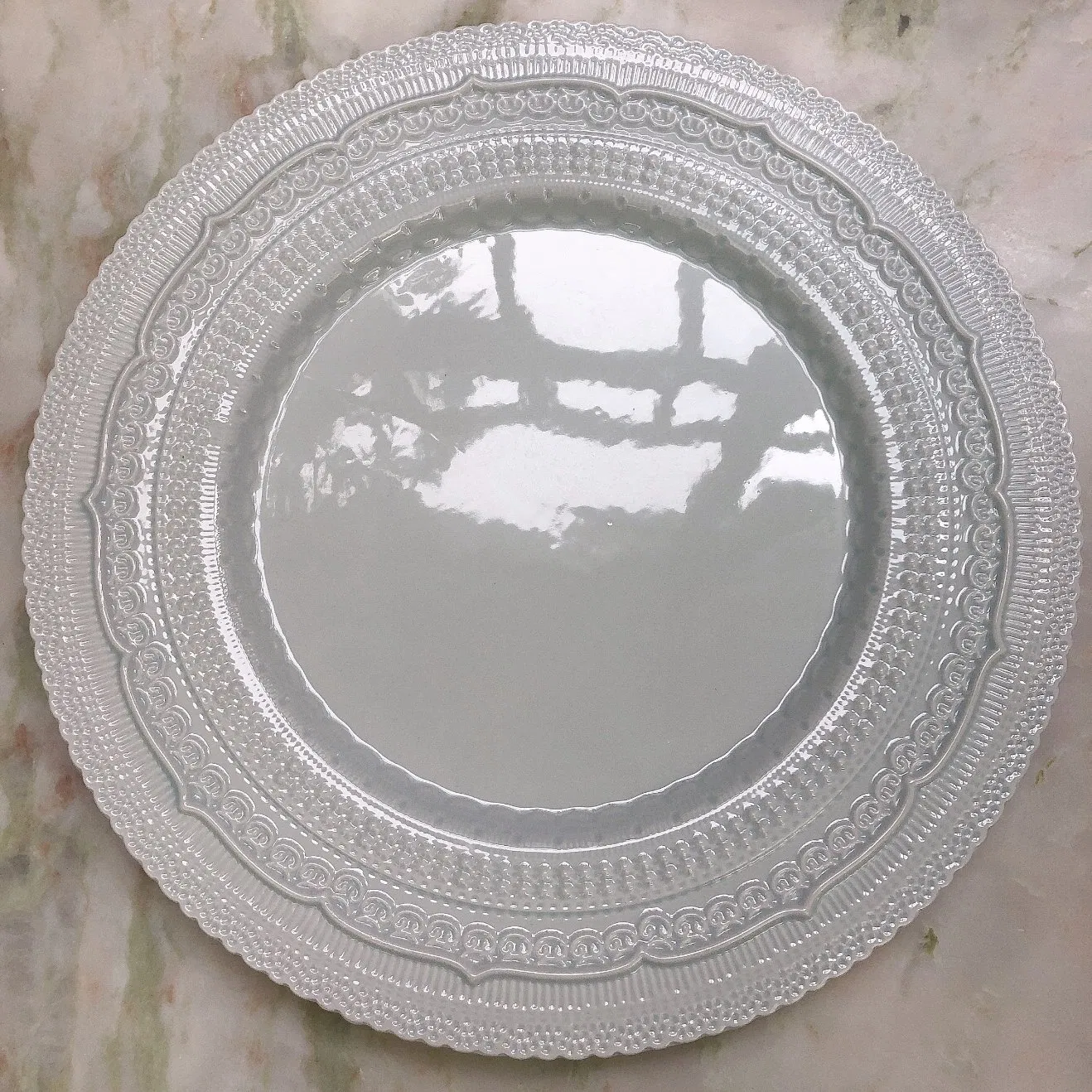 Fine Pottery Charger Lace Plate Wedding Rentals Good Products