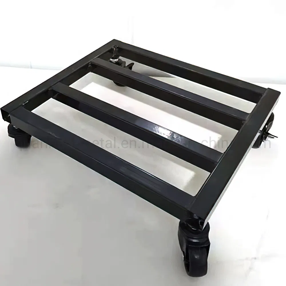 Sturdy Metal Plant Stand Square Plant Movers with Wheels