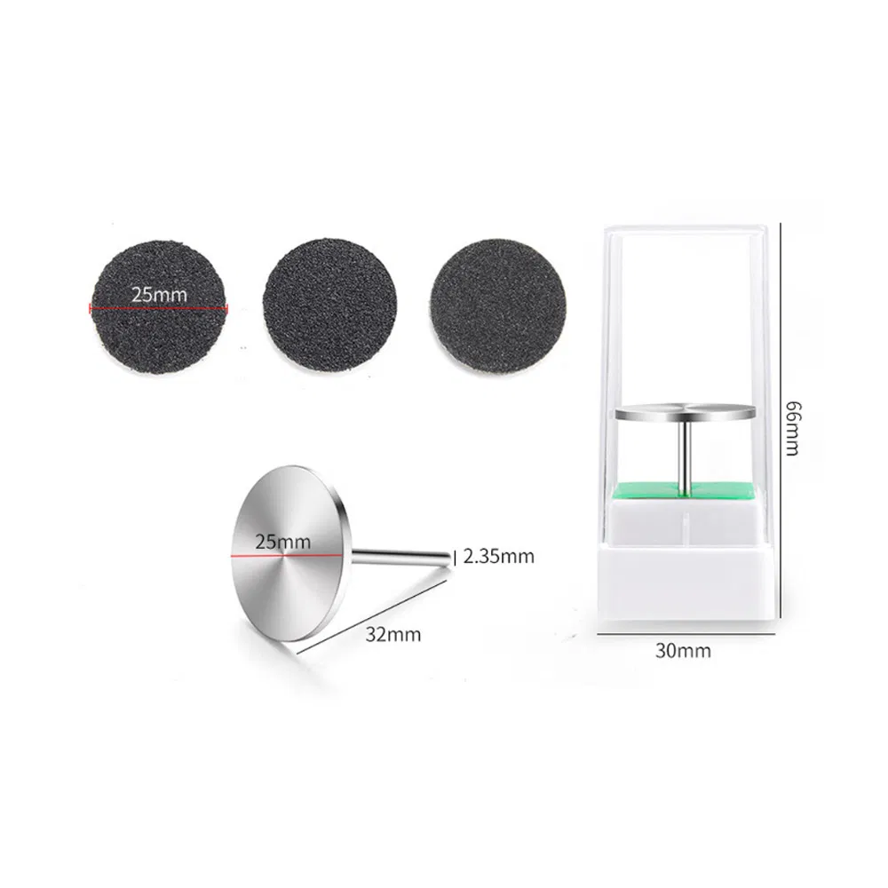 Sanding Paper Stainless Steel Disc Mandrel 3/32" Metal Disk Art Nail Drill Bits Manicure and Pedicure Tools