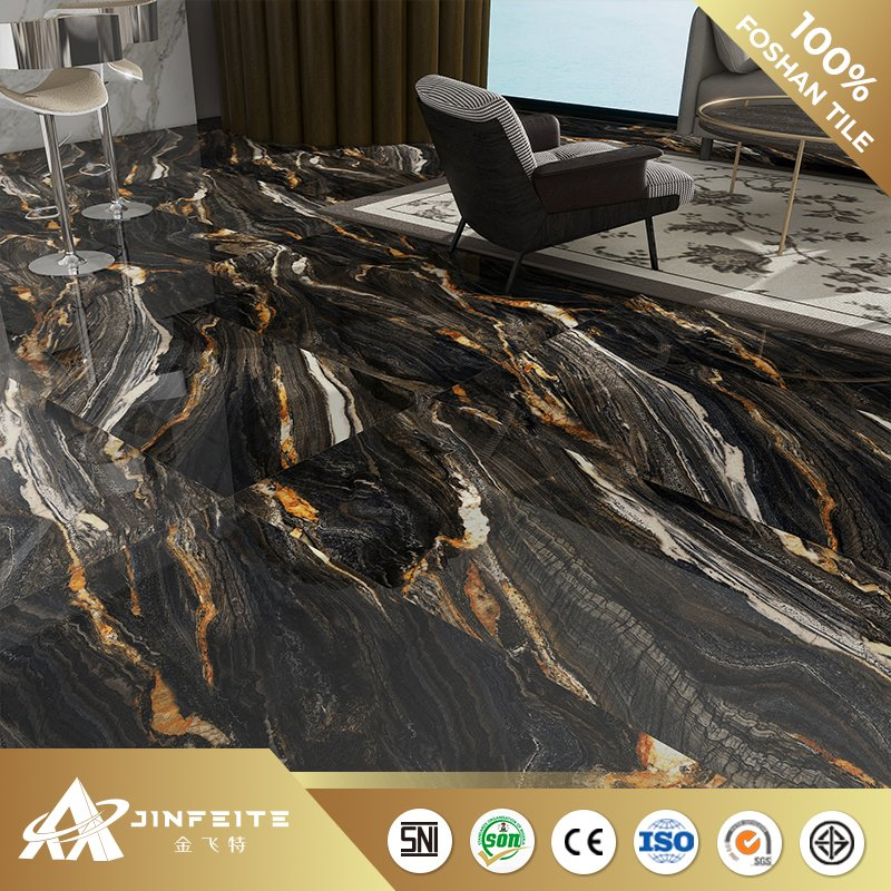 High Gloss Glazed Floor Tile Porcelain Marble Tile 90*180cm Customize Available