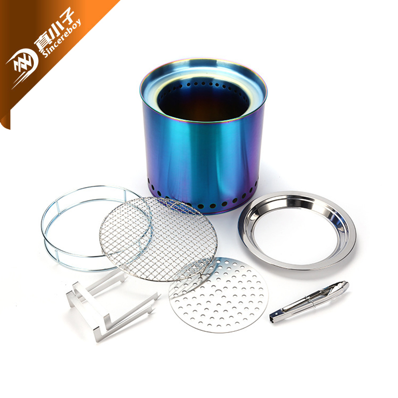 Походная печь на дровах из нержавеющей стали