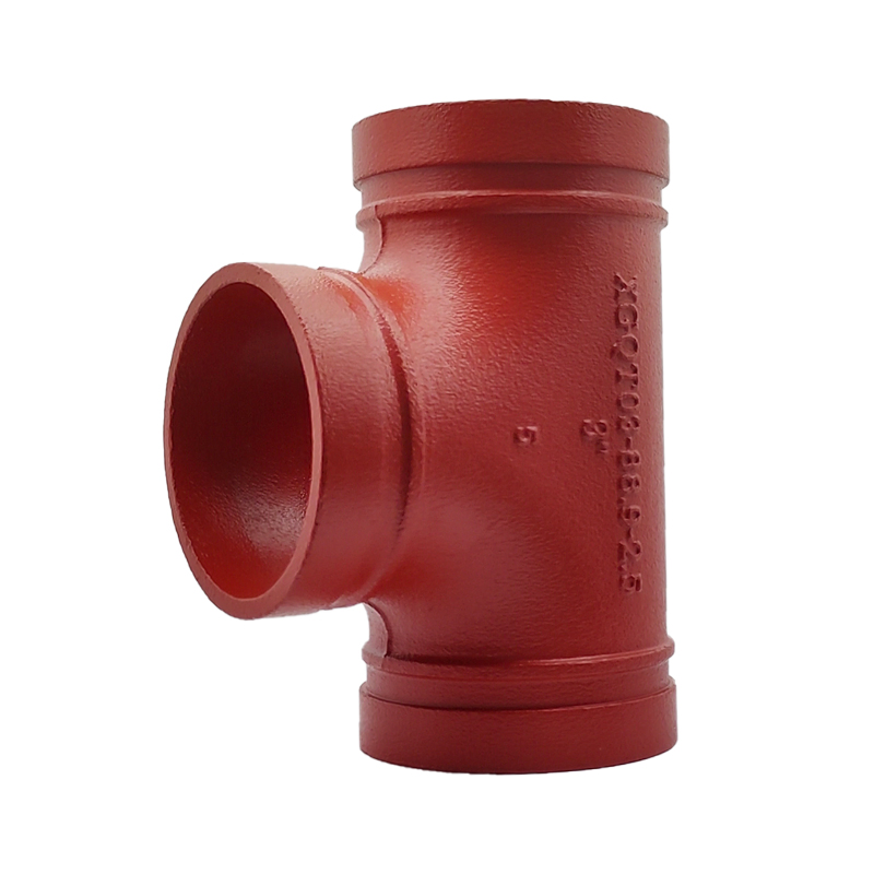 Grooved Pipe Fittings Couplings 90 Equal Tee FM, UL Fire Protection