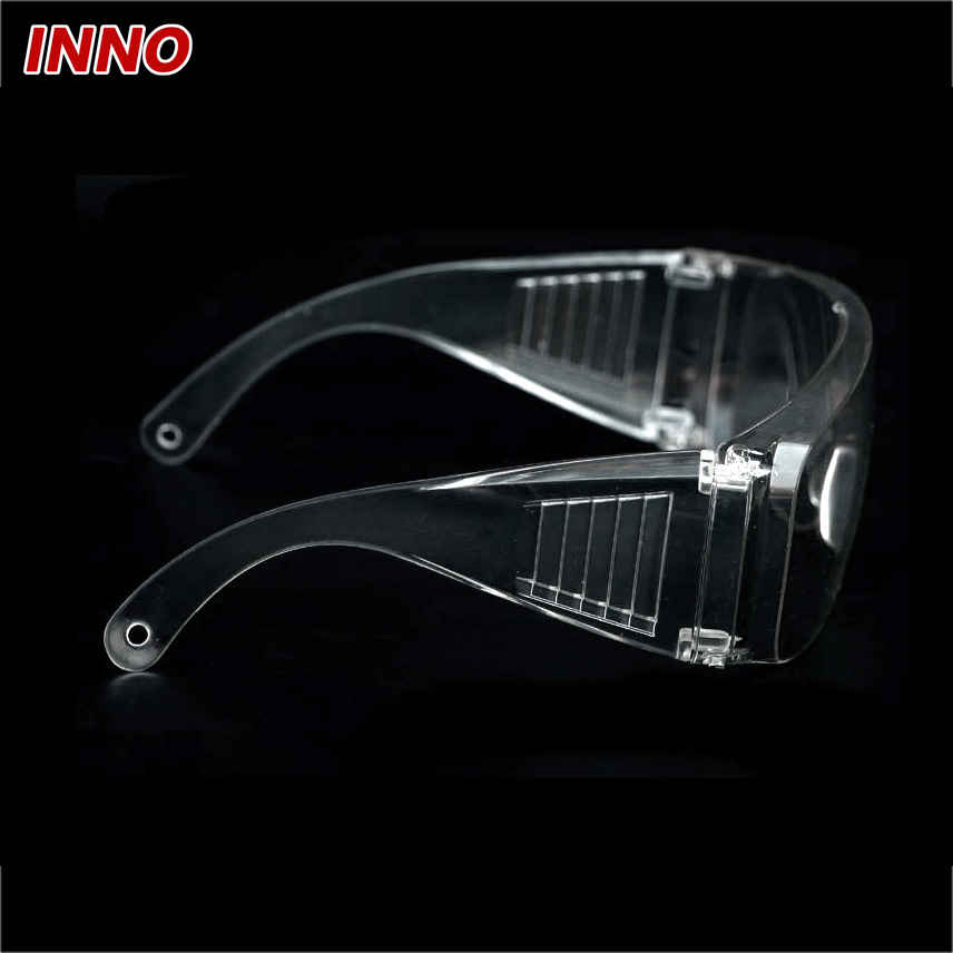 Ino-Aj001 Full Transparent PC Clear Lens Industrial Safety Glasses, Anti Fog, Impact Proof, Eco-Friendly