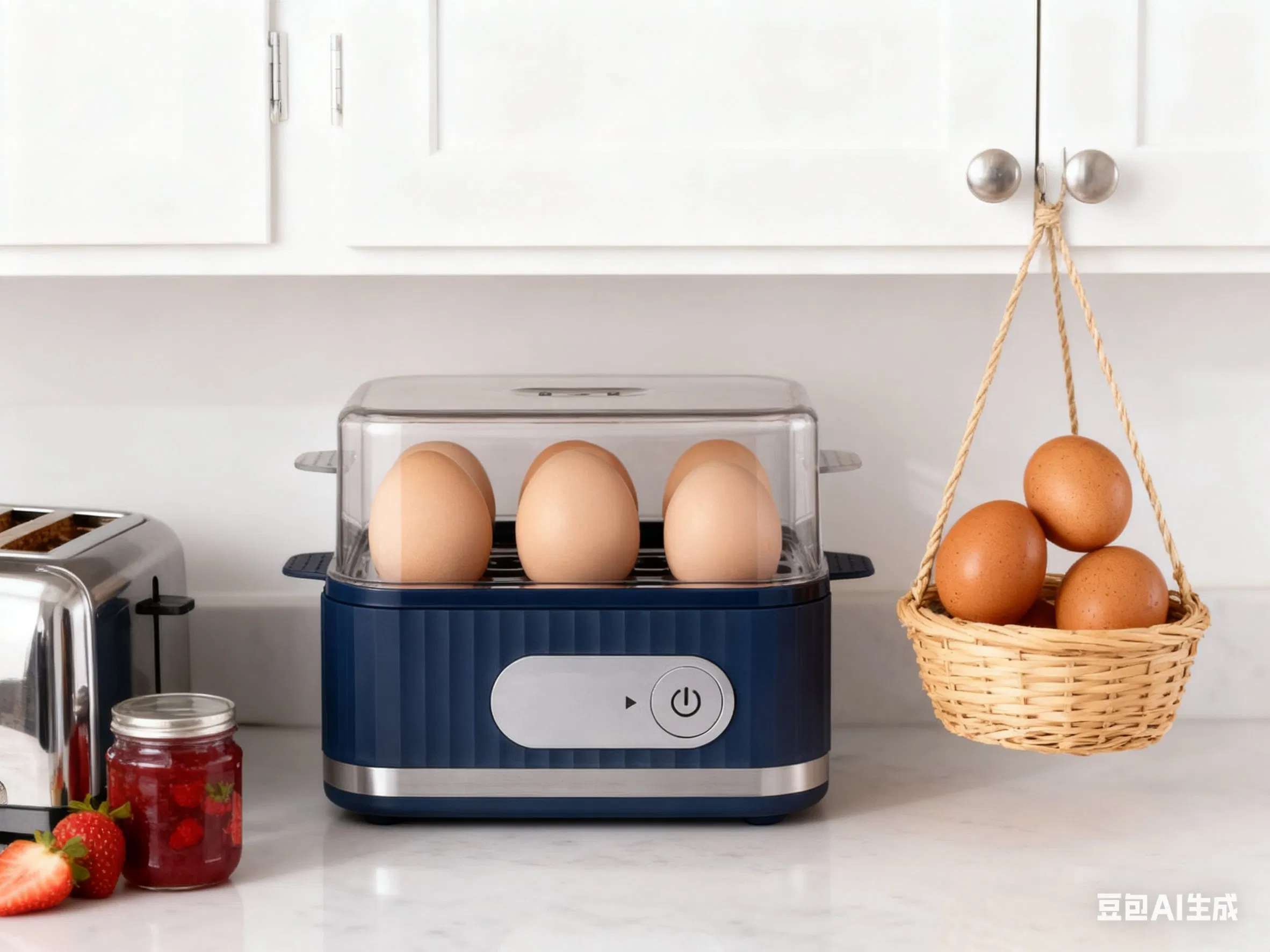 6-Egg Mechanical Egg Boiler with Timer 400W Made in China