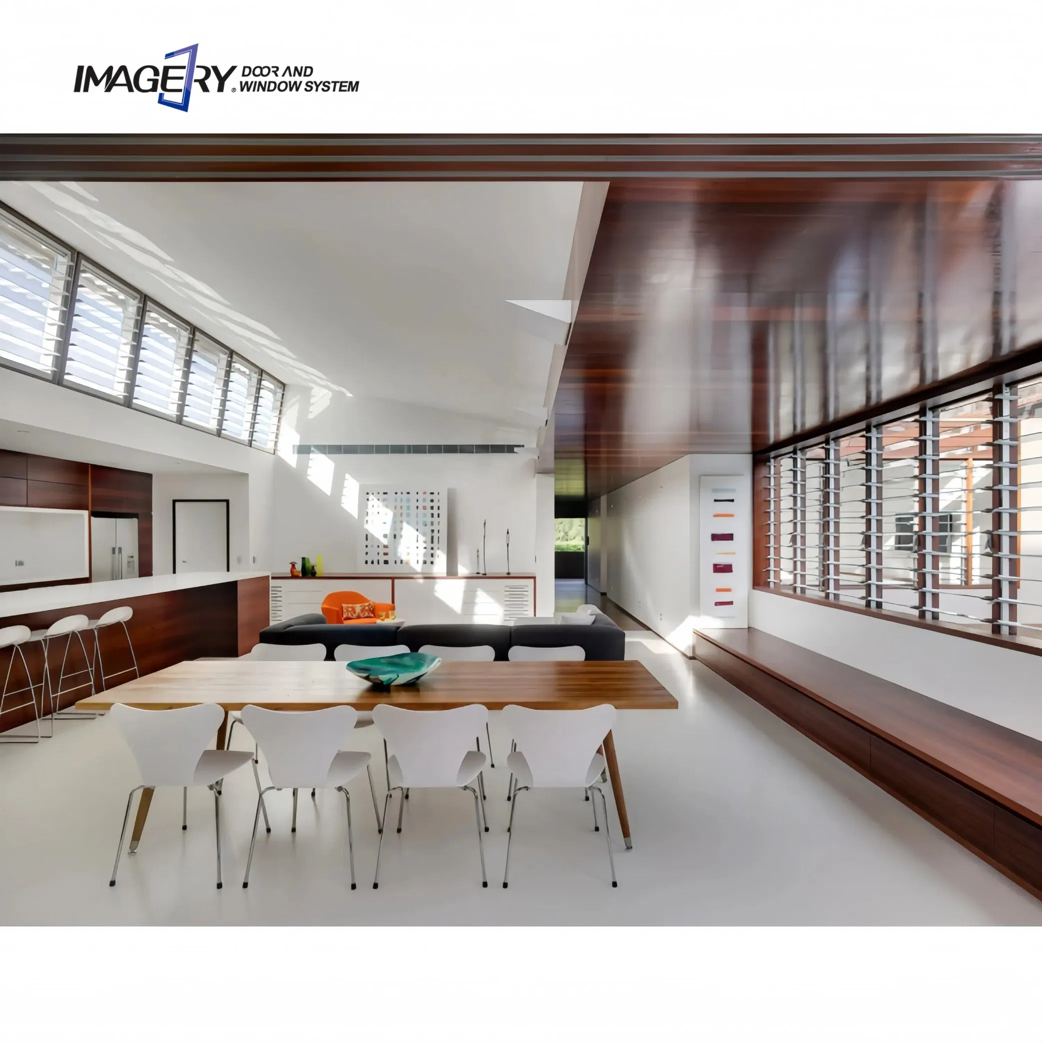 High Quality Aluminum Shutter Temperred Morden Jalousie Price Vertical Louver Glass Window