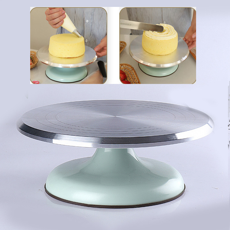 10" 12" Aluminium Cake Decorating Turntable Revolving Cake Stand Fondant Cake Decorating Tools
