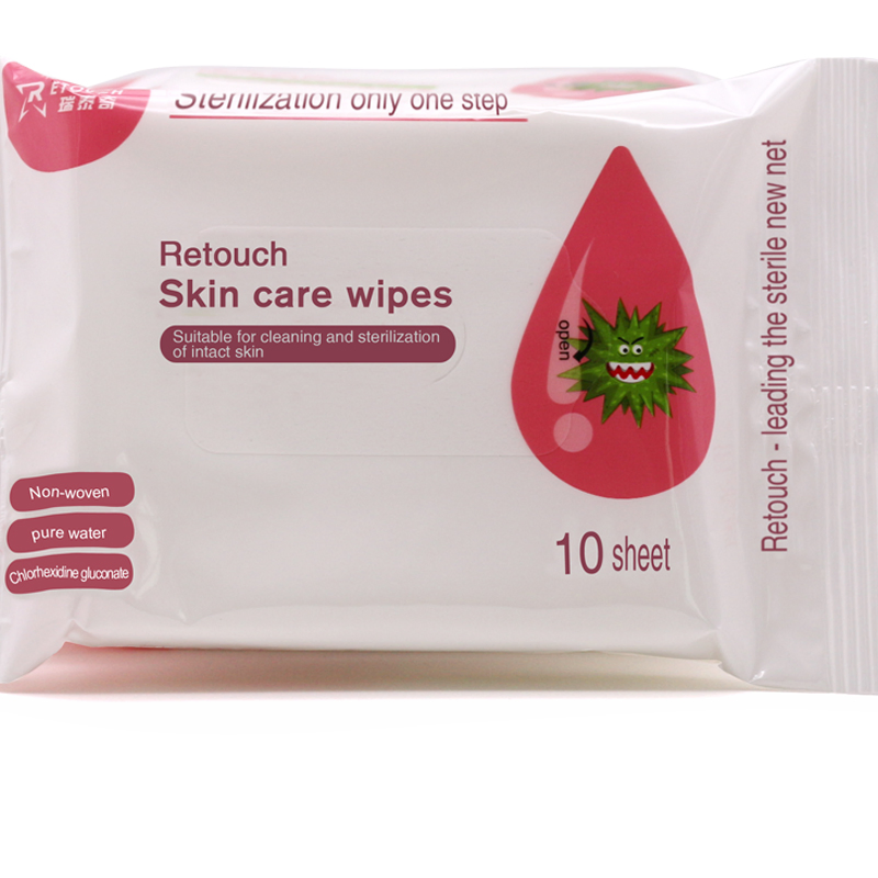 Skin Care Wet Wipe Disinfectant Chlorhexidine Gluconate Disinfectant Towelettes 10 PCS/Pack