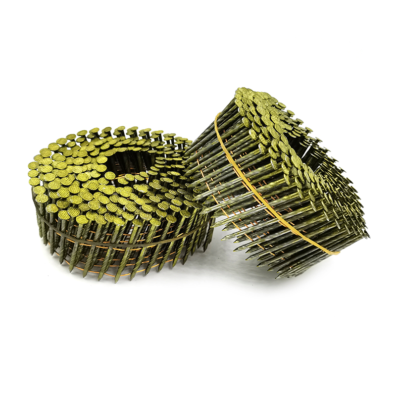 China Factory Supply Coil Nail Spiral Shank Painting for Pallets Fastener