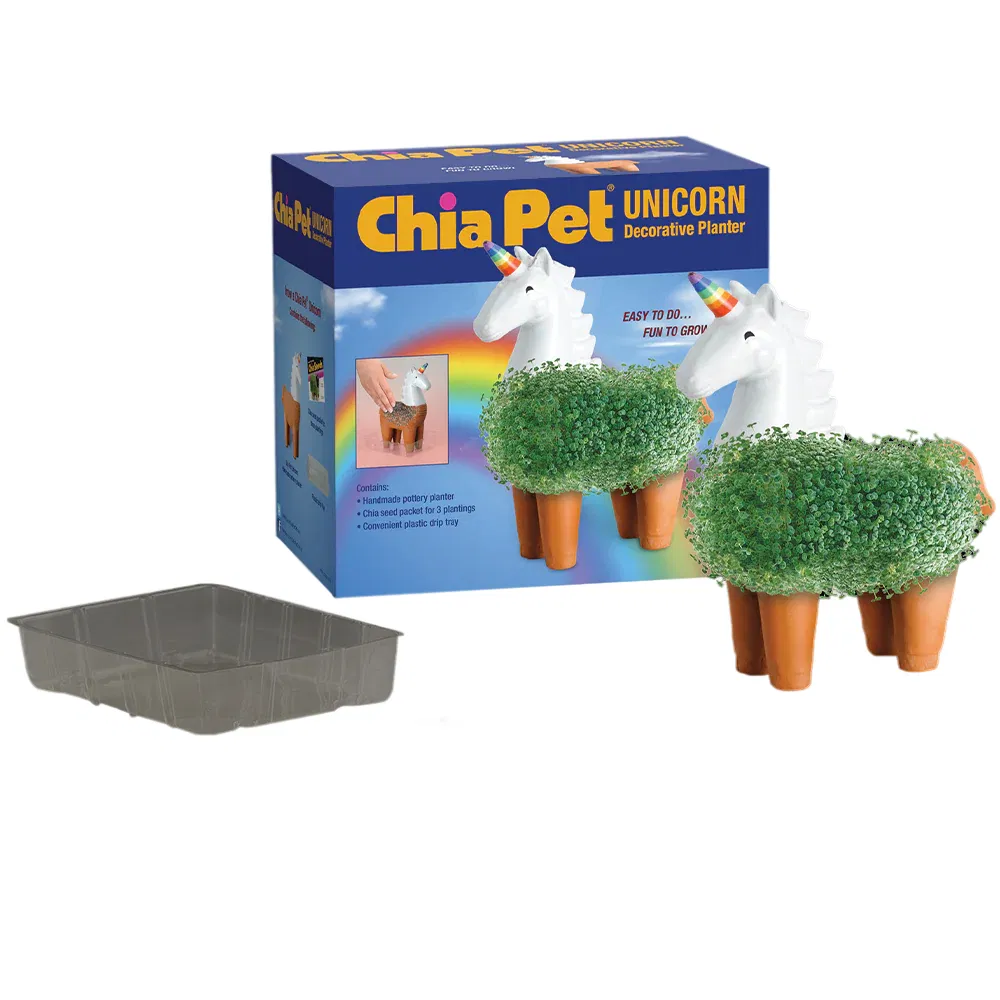 White Unicorn Anime Chia Pet Planter Cute Cartoon Terracotta Flower Pot