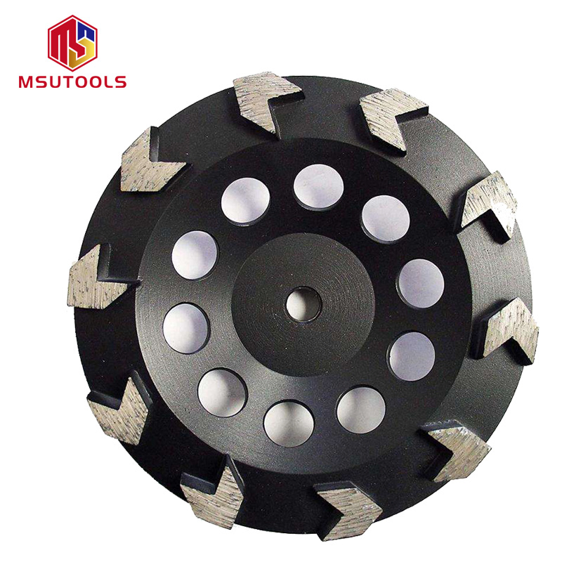 Arrow-Type Brazed Diamond Grinding Cup Wheel for Concrete Floor Tool Fast, Durable & Efficient