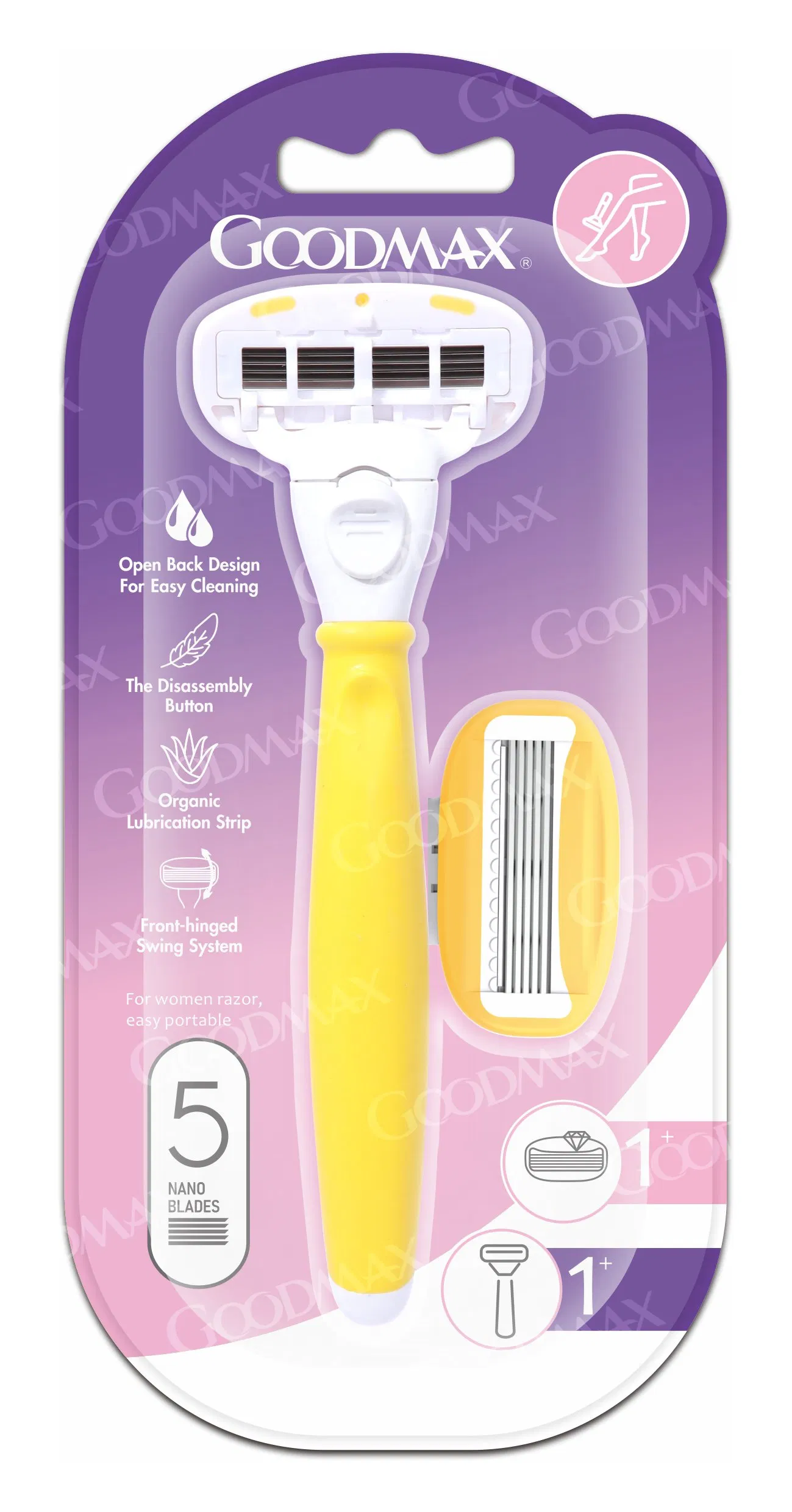 New Stainless-Steel Blade Razor Open Back Design