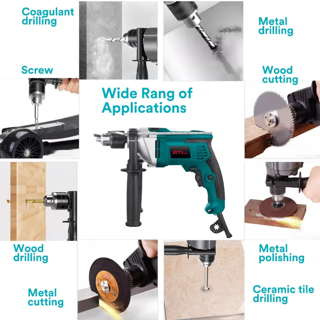 High-Torque Portable Impact Drill Power Tool Drilling Machine (ID055-B)