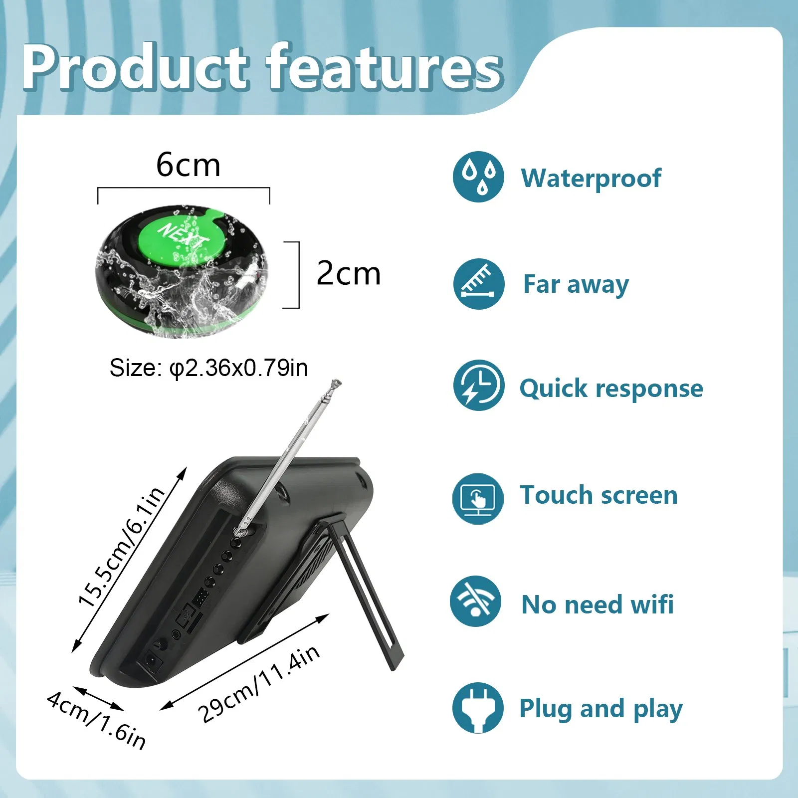 Wireless Queue Management Number Waiting Calling System