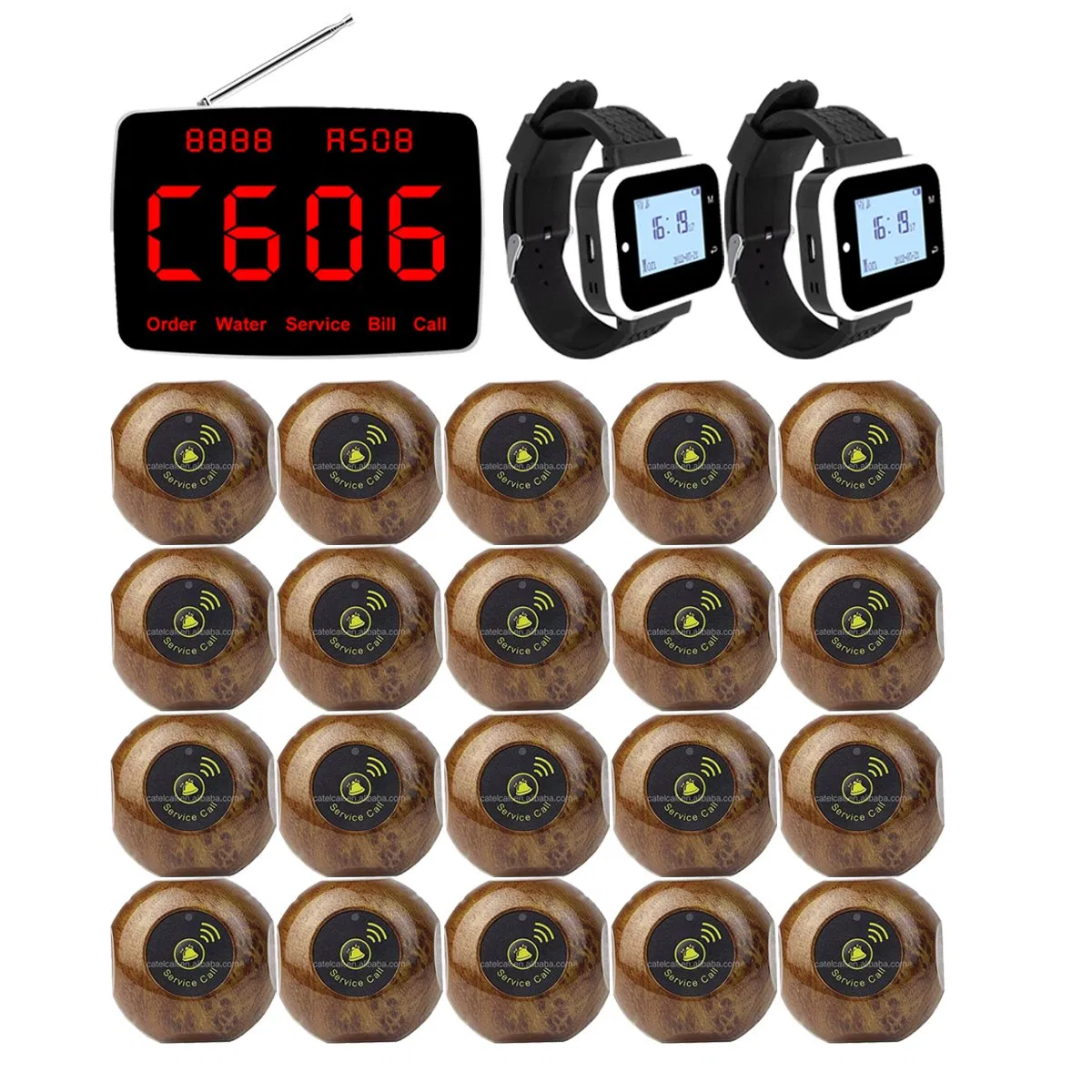 Wireless Calling System Transmitter & Receiver for Fast Food, Cafe, Restaurant