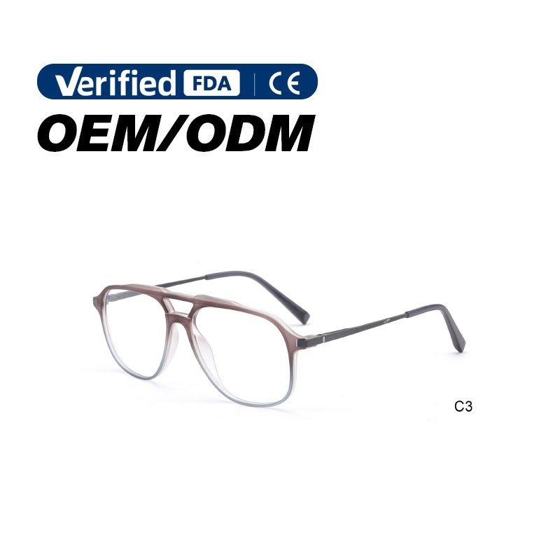 2026 Custom Logo Reading Glasses Double Bridge Plastic Tr90 Glasses with Anti Blue Light Lens