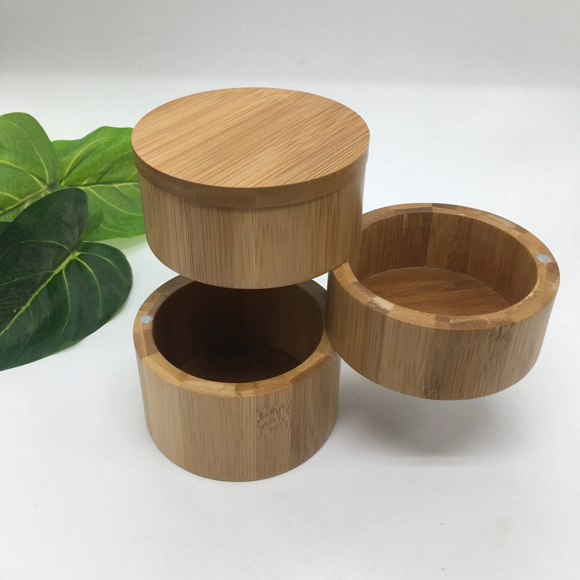 3 Tiers Bamboo Magnetic Spice Jar Set