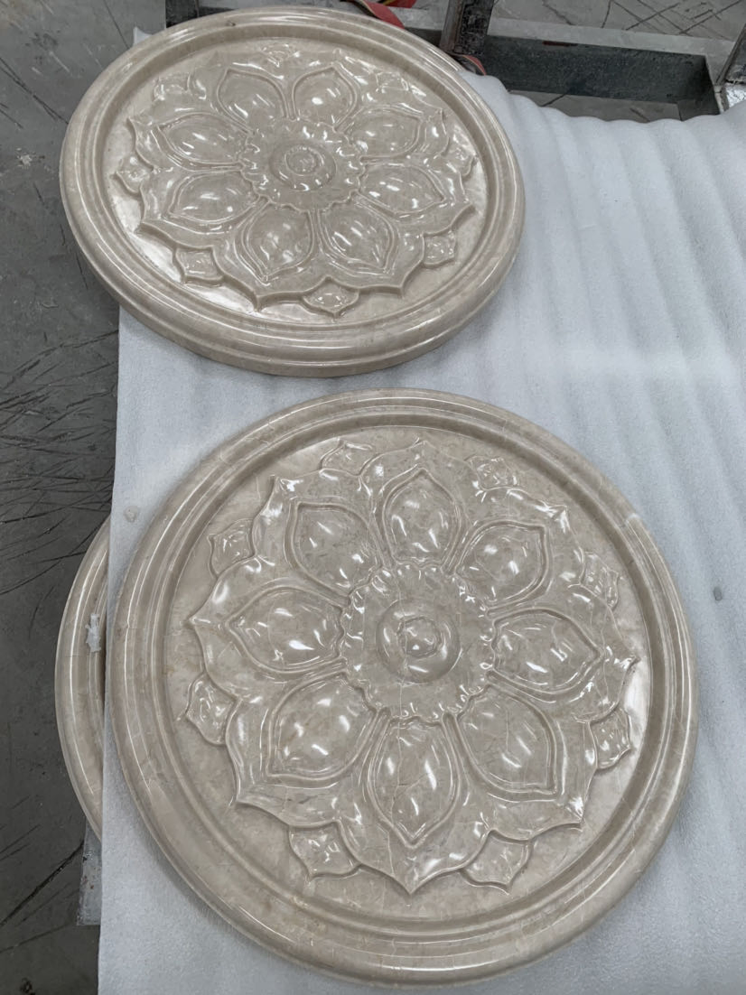 Turkey White Limestone Slab for Waterjet Tiles