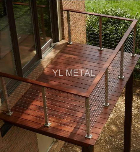Y L High Quality Balustrade Balcony Handrail Deck Terrace Post Cable Railing
