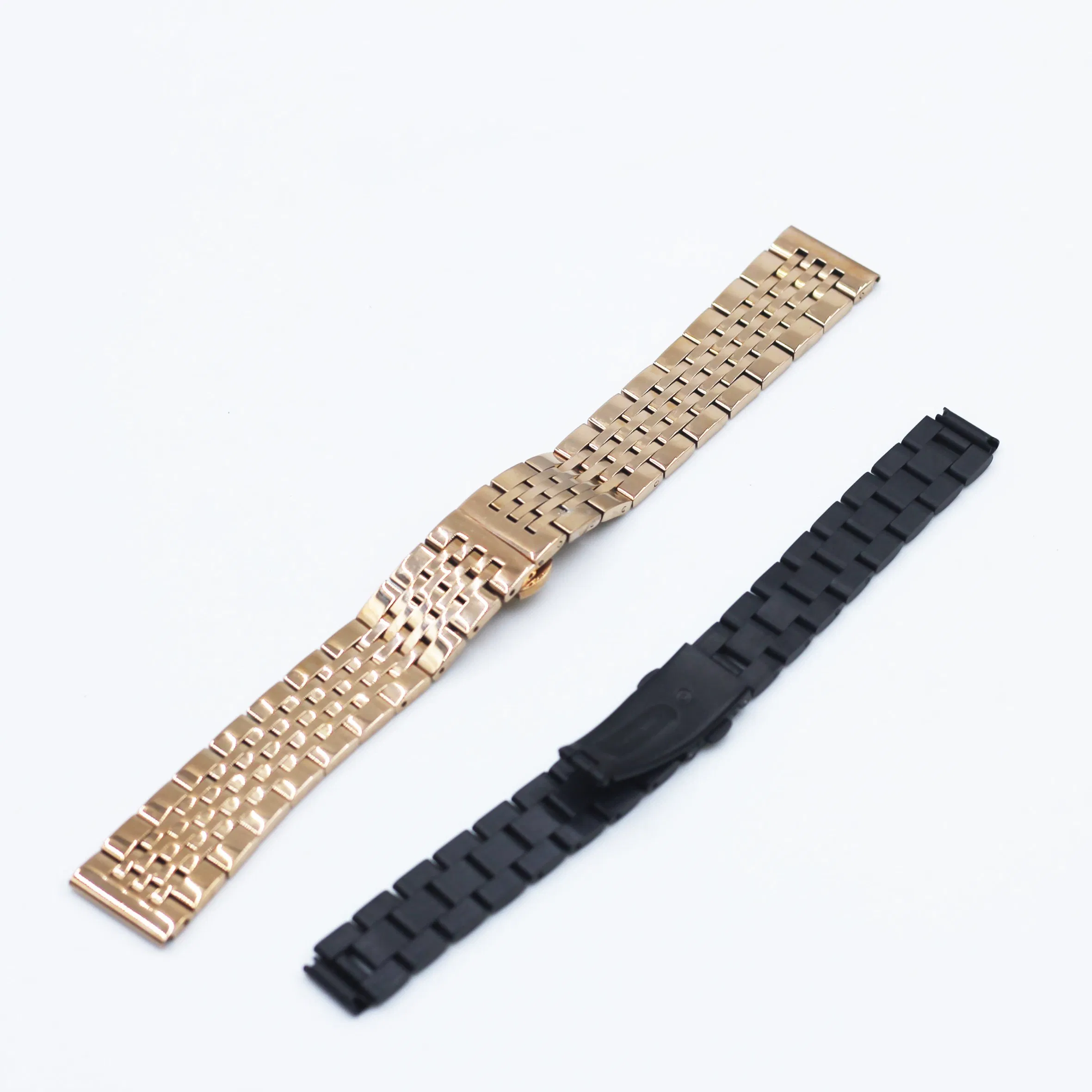 "Stainless Steel Strap with Ceramic Accents: Modern Material Fusion"