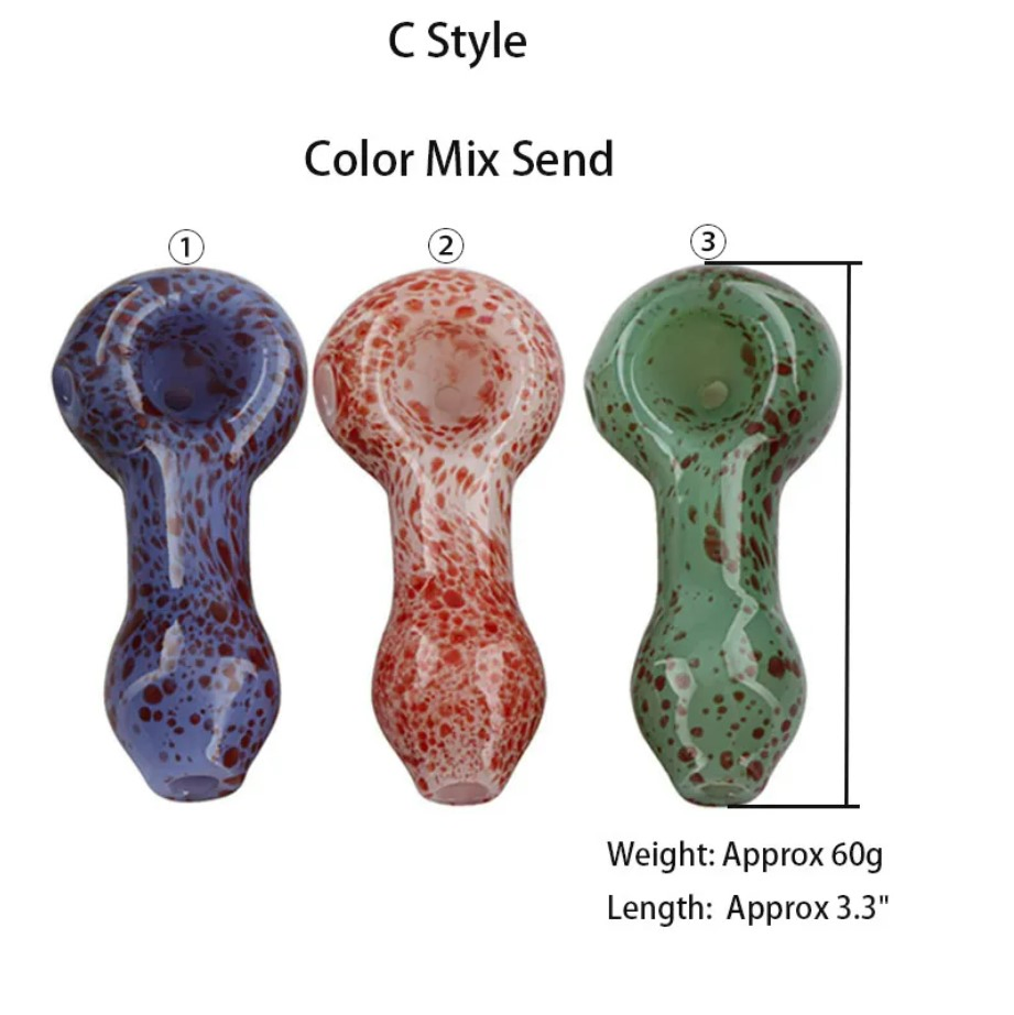 4.0-4.6 Inch Windmill Lollipop Color Spoon Hand Pipe Colorful Glass Pipe Mini Hand Glass Smoking Pipes