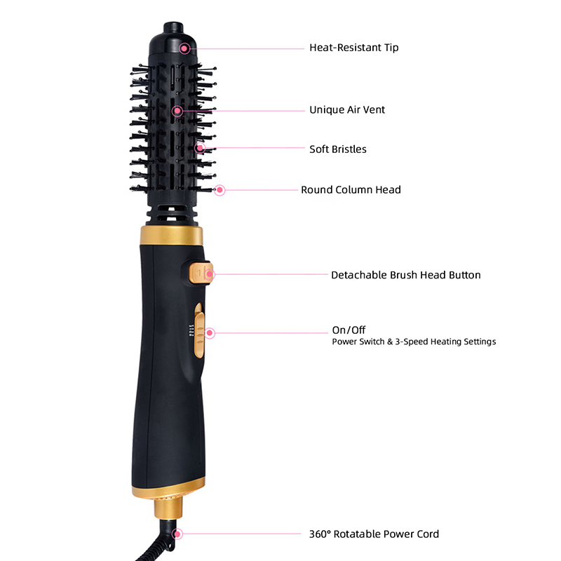 One Step Hot Air Styling Brush Comb Hair Straightener Curler
