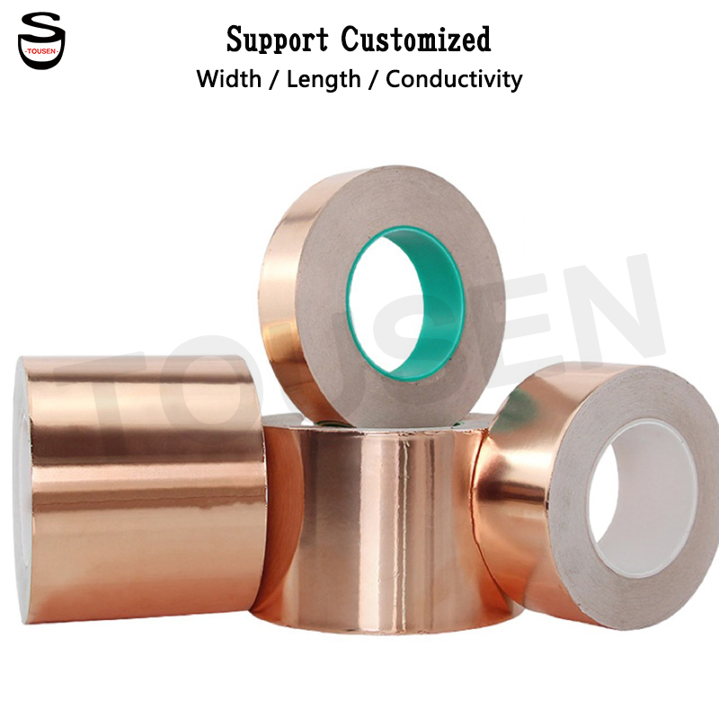 Custom Width Pure Copper Conductive Tape 0.09mm Thickness Copper Foil Tape Roll