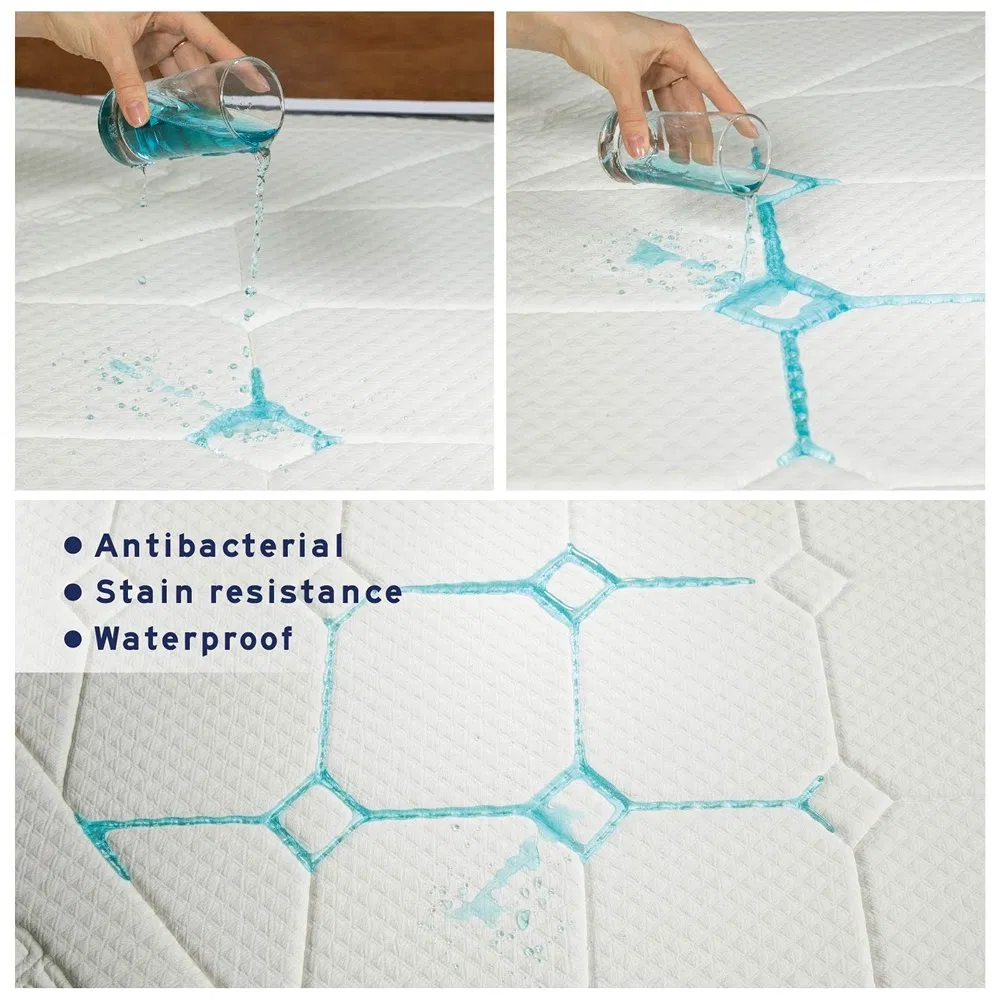 3 Inch Bamboo Charcoal Memory Foam Mattress Topper with Waterproof Removable Cover, Customized Size