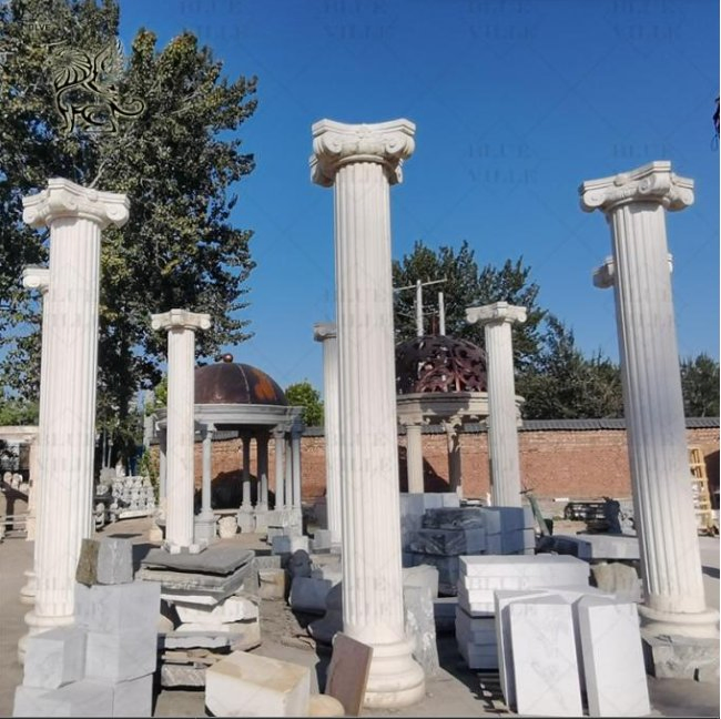 Statue Pedestals Decorative Pedestals and Columns Hand Carved Column for Sale