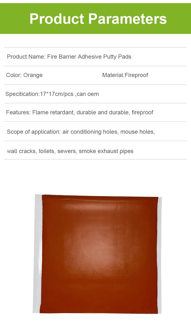 Fire Barrier Moldable Putty Pads Firestop Putty Pads for Wall Openings and Through Penetrations