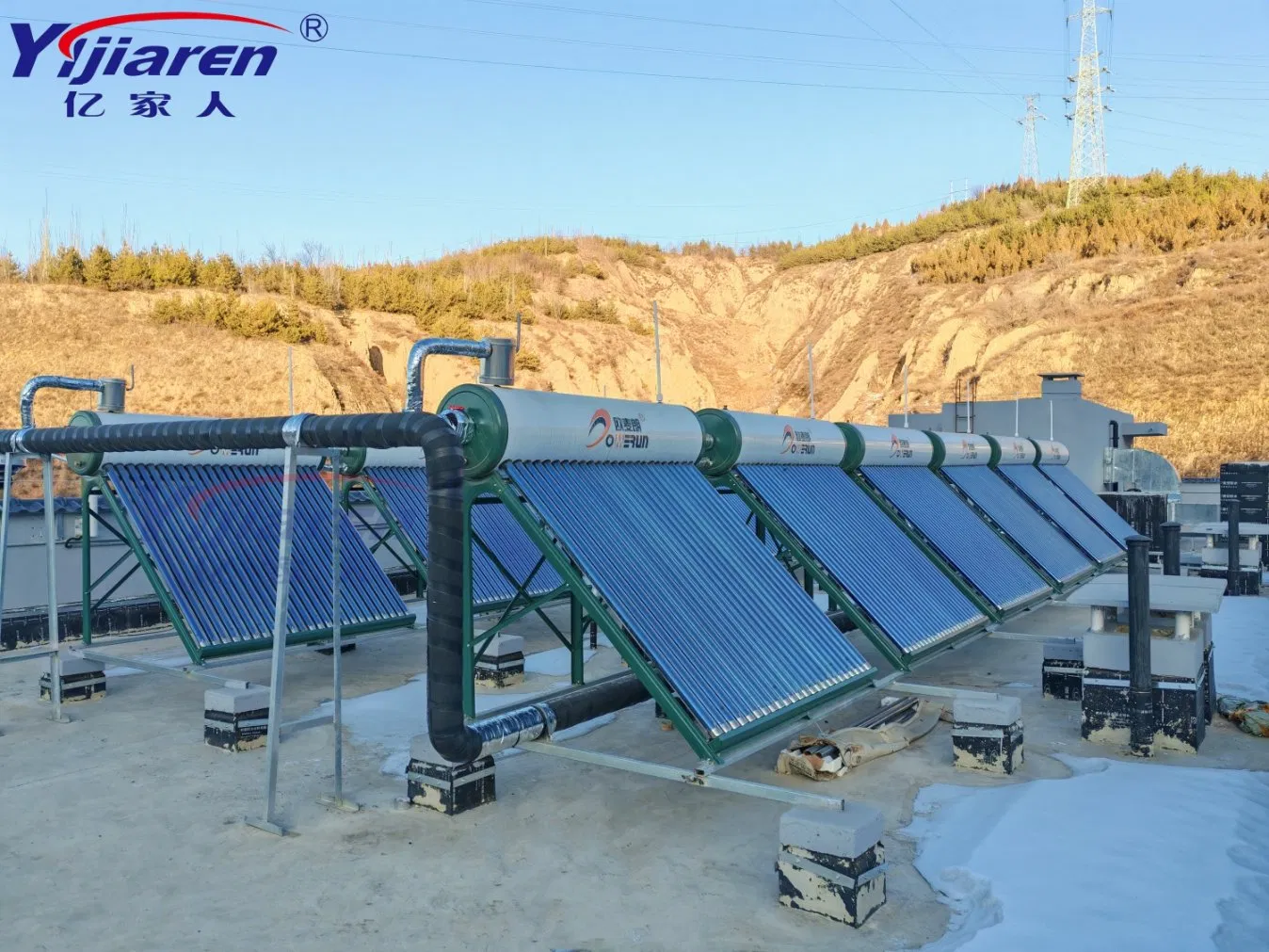 Интегрированный вакуумный солнечный водонагреватель с трубками Krd Titanium