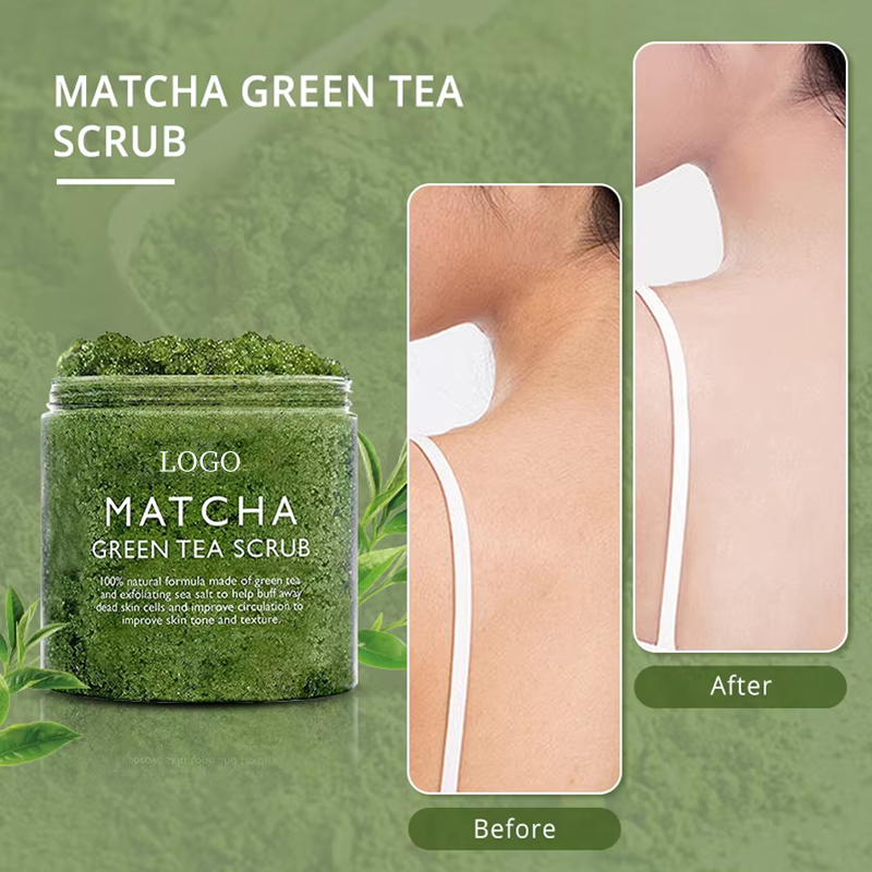 Ditong Private Label Natural Exfoliating Wholesale Facial Whipped Matcha Green Tea Body Scrub