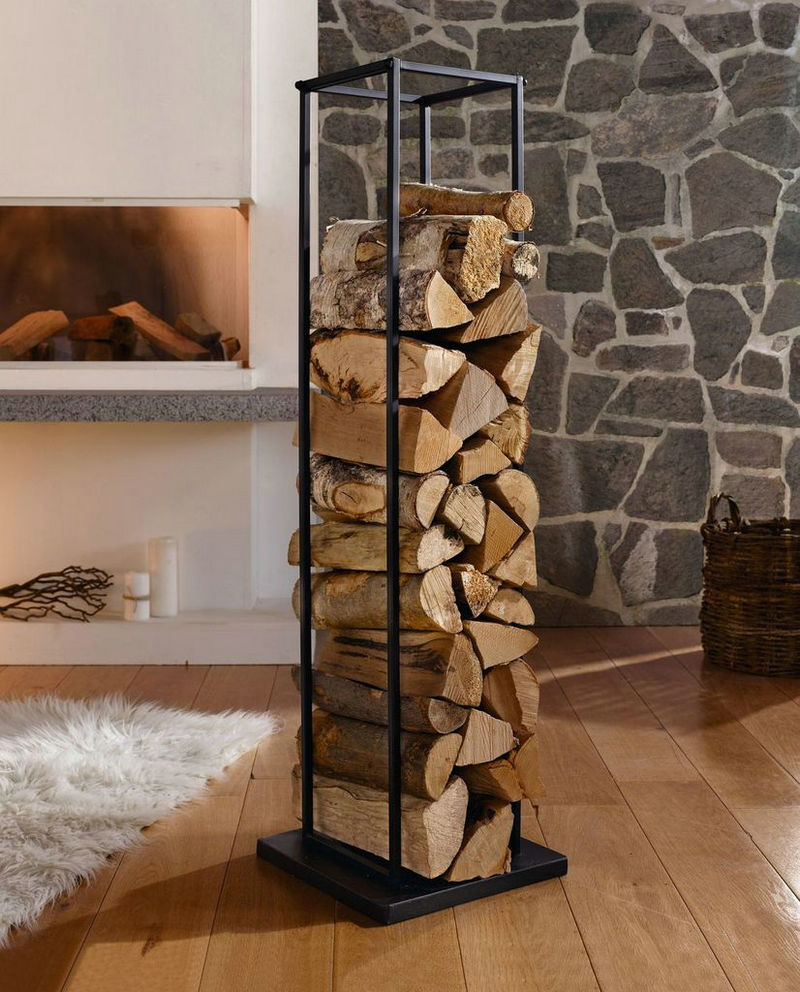 Steel Fire Wood Rack for Home Decor Decoració N Casera