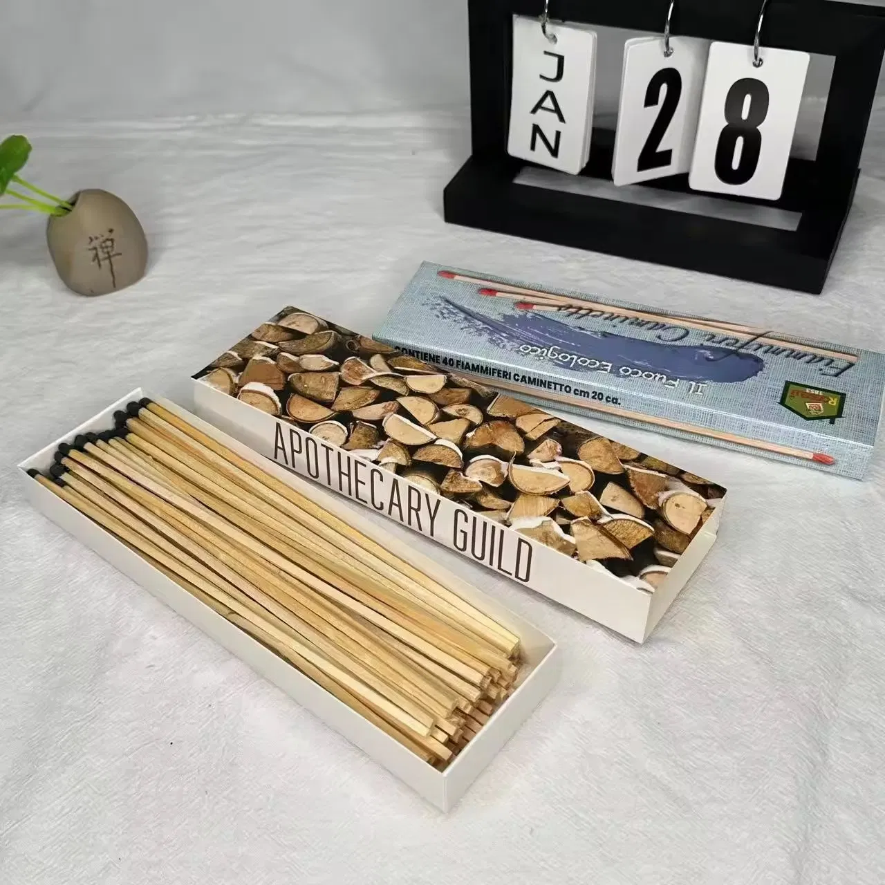 High-End Matches Black Bronzing 28cm Extended Match Retro Exquisite Texture Birthday Anti-Hot Birthday Candle Match