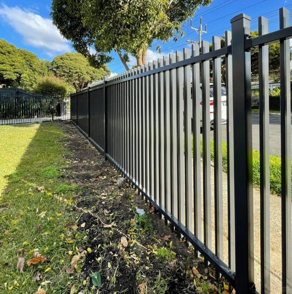 6 Foot Security Aluminum Fence Hardware Domestic Garden Privacy Metal Slat Panels Aluminum Blade Security Fence