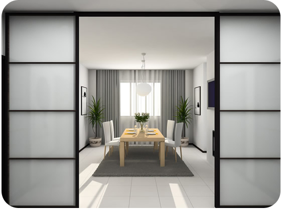 Double Open Semi Automatic Sliding Door Closer