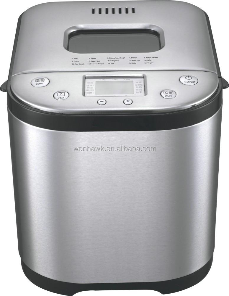 Stainless Steel Housing & S/S Decoration on The Lid Bread Maker