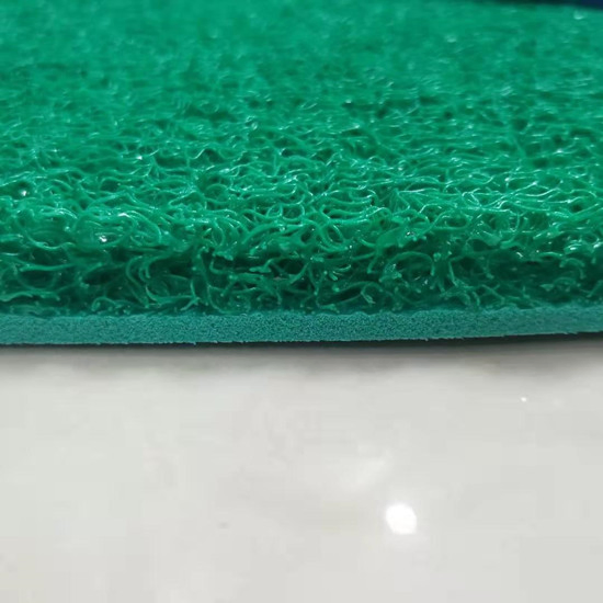 Hard Quality 3.0kg 15mm Custom Anti Slip Washable PVC Door Mat/Kitchen Cushion Loop Noodle Spaghetti Design Coil PVC Door Floor in Roll