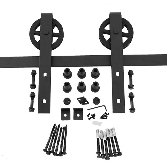 American Style Bathroom Glass Sliding Barn Door Glass Fitting
